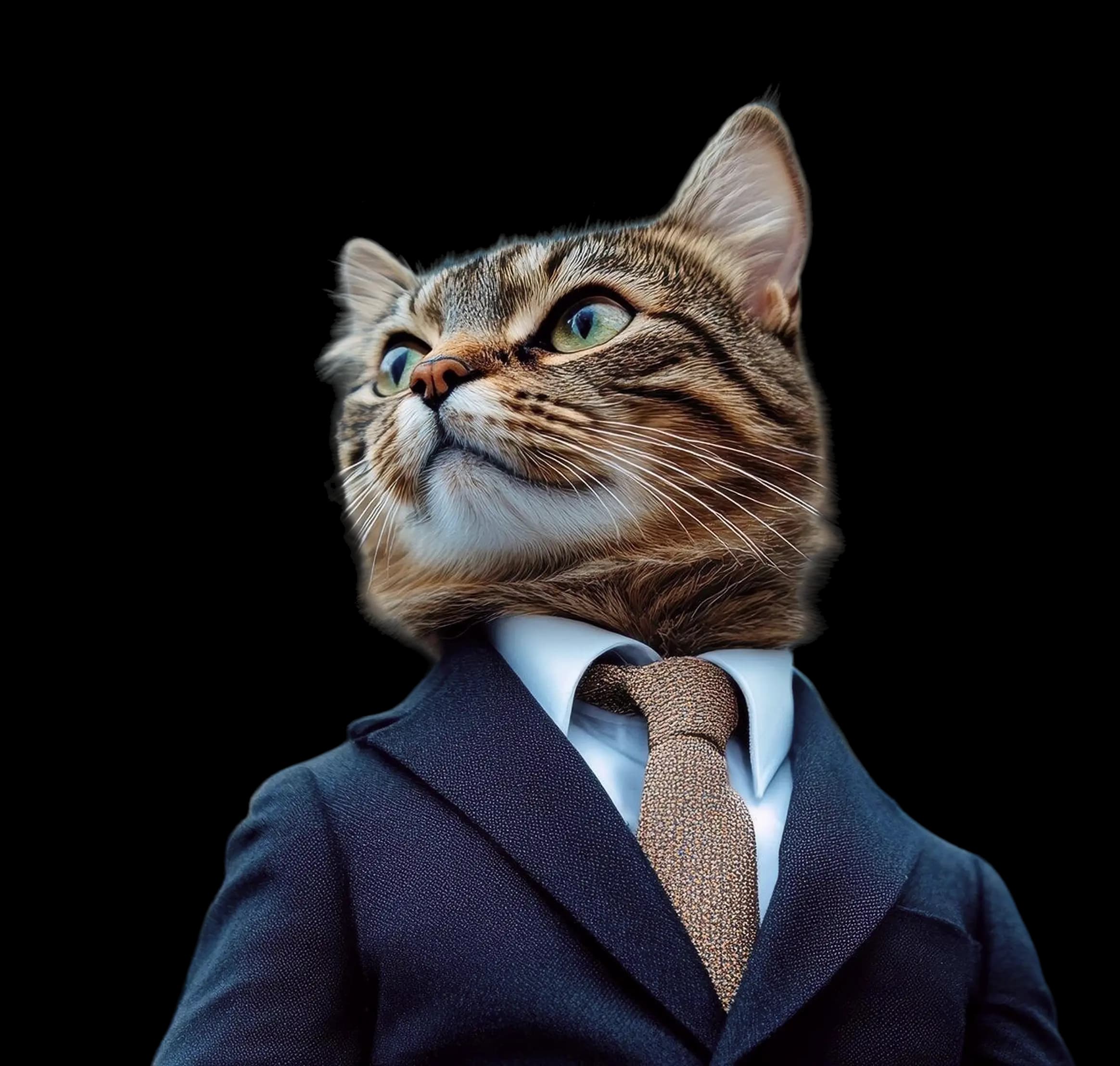 Cat in business suit